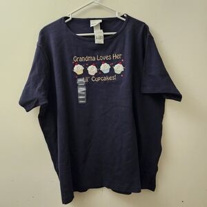 Grandma Loves Her Lil' Cupcakes! T-Shirt  XXXL Vintage NWT CRACKER Barrel Gift